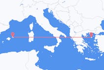 スペインのマホンよりから、ギリシャのリムノス島までのフライト