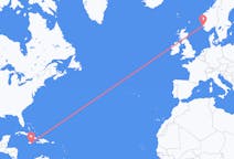 Flyg från Kingston, Jamaica till Haugesund, Norge