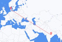 Flights from Raipur in India to Billund in Denmark