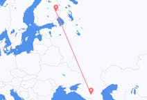 Flyreiser fra Mineralnye Vody, Russland til Joensuu, Finland