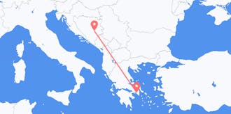 出发地 希腊飞往波斯尼亚和黑塞哥维那航班