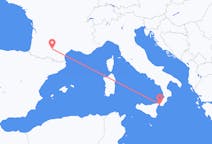 Flyg från Reggio di Calabria, Italien till Toulouse, Frankrike