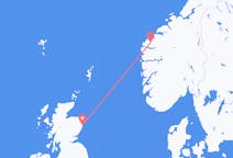 Flyreiser fra Volda, Norge til Aberdeen, Skottland
