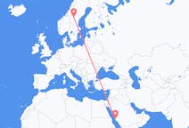 Flyreiser fra Jidda, Saudi-Arabia til Östersund, Sverige