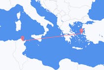 Voli from Tunisi, Tunisia to Chio, Grecia
