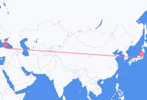 Flyg från Tokyo, Japan till Samsun, Turkiet