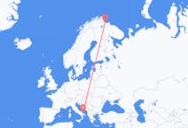 Flug frá Kirkenes, Noregi til Bari, Ítalíu