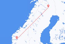 Vluchten van Sogndal naar Gällivare