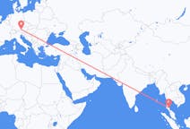 Flyreiser fra Nakhon Si Thammarat-provinsen, Thailand til Salzburg, Østerrike