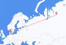 Fly fra Norilsk til Billund
