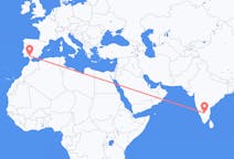 インドのから バンガロール、スペインのへ セビリアフライト