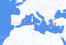 Flyrejser fra Dalaman, Tyrkiet til Lissabon, Portugal