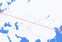 Vluchten van Tsushima, Japan naar Riga, Pescara, Letland