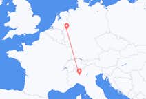 Flyg från Milano, Italien till Duesseldorf, Tyskland