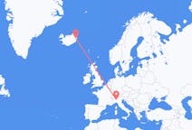 Flyreiser fra Egilsstaðir, Island til Milano, Italia