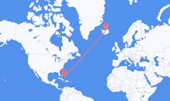Flights from the city of San Salvador Island, the Bahamas to the city of Akureyri, Iceland