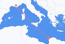 Flyg från Benghazi, Libyen till Toulon, Frankrike