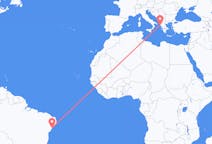 Flyreiser fra Aracaju, Brasil til Korfu, Hellas