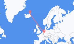 Loty z Thorshofn, Islandia do Kolonii, Niemcy