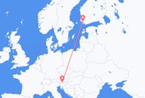 Vuelos de Klagenfurt, Austria a turkú, Finlandia