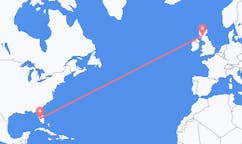 Vluchten van Punta Gorda, Verenigde Staten naar Glasgow, Schotland