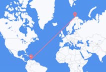 Flyg från Willemstad, Curaçao till Hammerfest, Norge