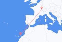 Vluchten van Dole, Frankrijk naar Lanzarote, Spanje