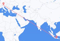 Flyreiser fra Yogyakarta, Indonesia til Innsbruck, Østerrike