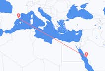 出发地 沙特阿拉伯出发地 延布目的地 西班牙巴塞罗那的航班