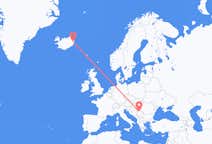 Flyg från Egilsstaðir, Island till Belgrad, Serbien