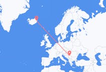 아이슬란드 에질스타디르에서 출발해 세르비아 베오그라드에(으)로 가는 항공편