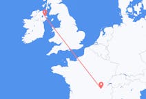 Vluchten van Lyon, Frankrijk naar Belfast, Noord-Ierland