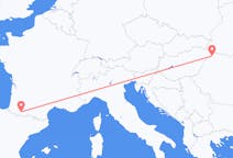 Flyg från Satu Mare, Rumänien till Lourdes (kommun i Brasilien, São Paulo, lat -20,94, long -50,24), Frankrike