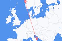 Flyreiser fra Pescara, til Bergen