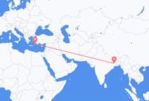 Flyg från Durgapur, Indien till Rhodes, England, Indien