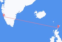 Vols depuis la ville de Nuuk vers la ville de North Ronaldsay