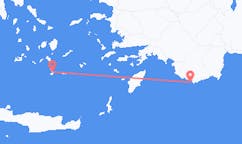 Flights from Kastellorizo, Greece to Santorini, Greece