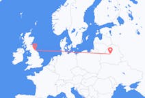 Flyg från Minsk till Durham, England