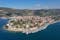 Photo of aerial view of Foca, the beautiful and charming holiday town of Izmir, Turkey.