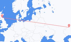 Flyrejser fra Mundtlig, Kasakhstan til Edinburgh, Skotland