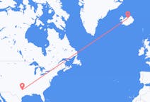 Vluchten van Dallas, Verenigde Staten naar Akureyri, IJsland