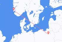 Flights from Haugesund, Norway to Szymany, Szczytno County, Poland