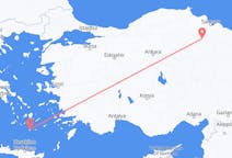 出发地 土耳其从 卡拉穆斯塔法帕夏目的地 希腊圣托里尼的航班