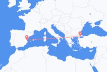 Flights from Tekirdağ in Turkey to Valencia in Spain