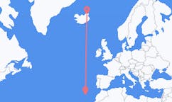 Vuelos de Thorshofn, Islandia hacia Puerto Santo, Portugal
