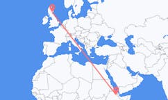 Flyg från Semera, Etiopien till Dundee, Skottland