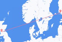 เที่ยวบิน จาก ตุรกุ, ฟินแลนด์ ไปยัง กลาสโกว์, สกอตแลนด์