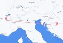 Flug frá Banja Luka, Bosníu og Hersegóvínu til Chambery, Frakklandi