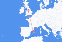 Flights from Palma de Mallorca in Spain to Birmingham in England