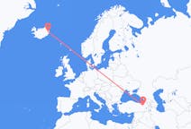 出发地 冰岛埃伊尔斯塔济目的地 土耳其埃尔祖鲁姆的航班